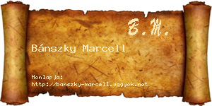 Bánszky Marcell névjegykártya