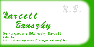 marcell banszky business card